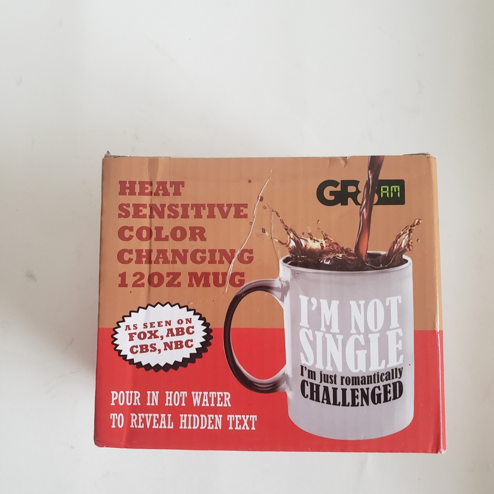 GR8AM Heat Sensitive Color Changing 12oz Mug NIB As Seen on FOX ABC CBS …